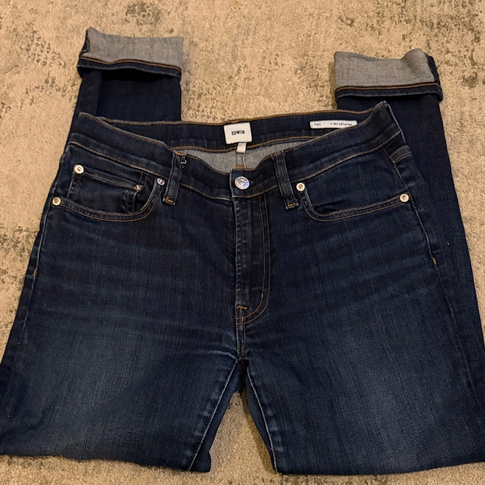 (297)Edwin Dark Blue Skinny Women's Jeans